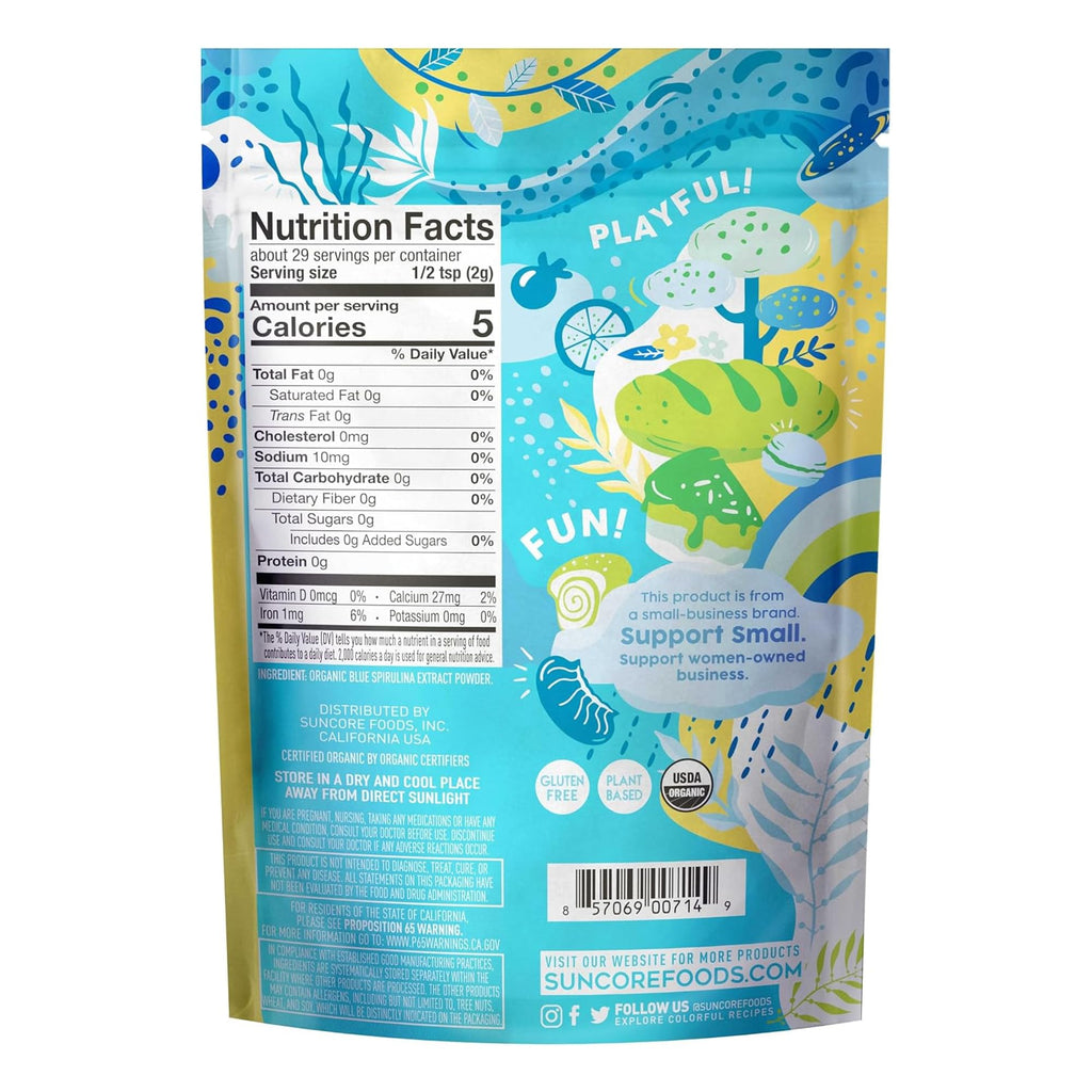 Suncore Foods Organic Blue Spirulina Powder - 2 oz - image 2