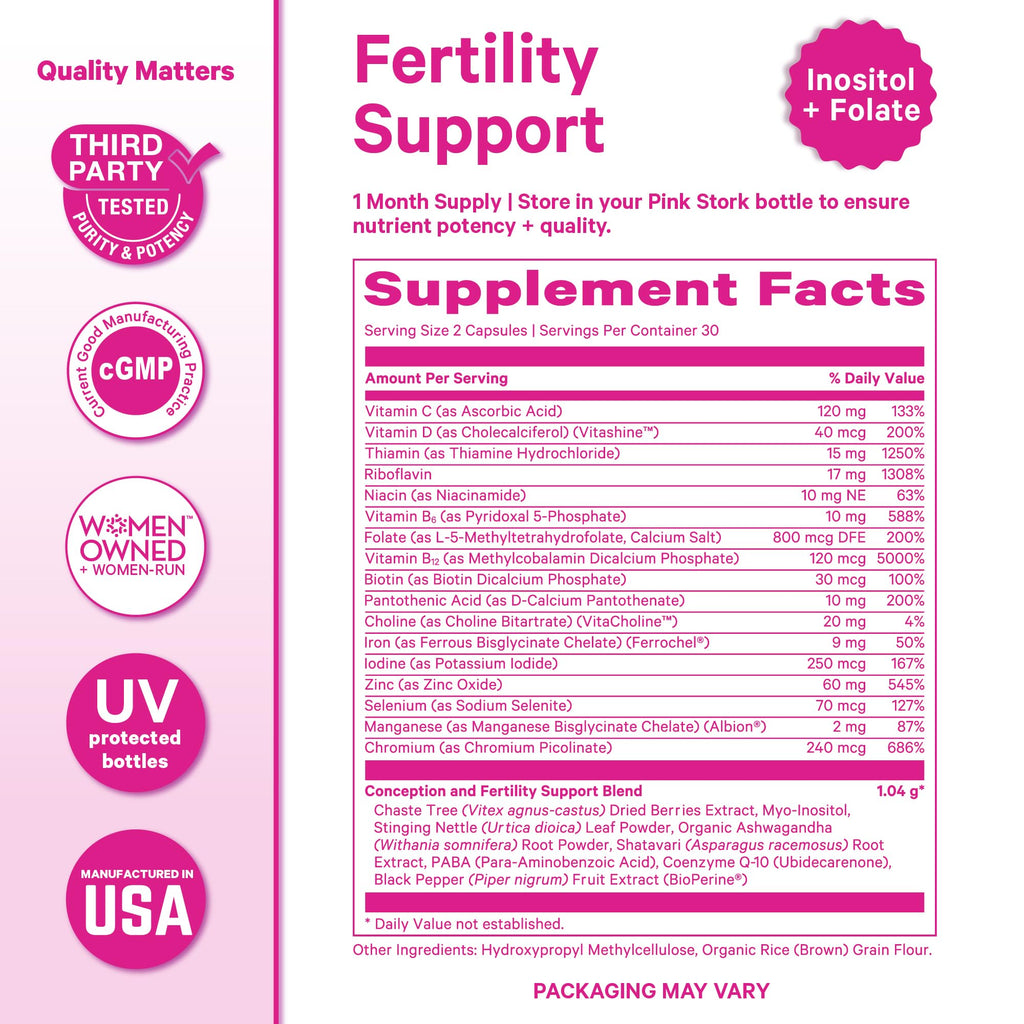 Pink Stork Fertility Bundle for Women - Conception Tea + Prenatal Vitamins - image 5