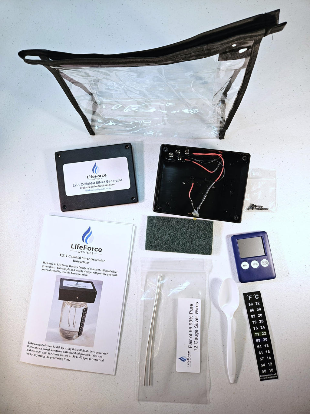 LifeForce Devices EZ-1 Deluxe Colloidal Silver Generator Kits Package