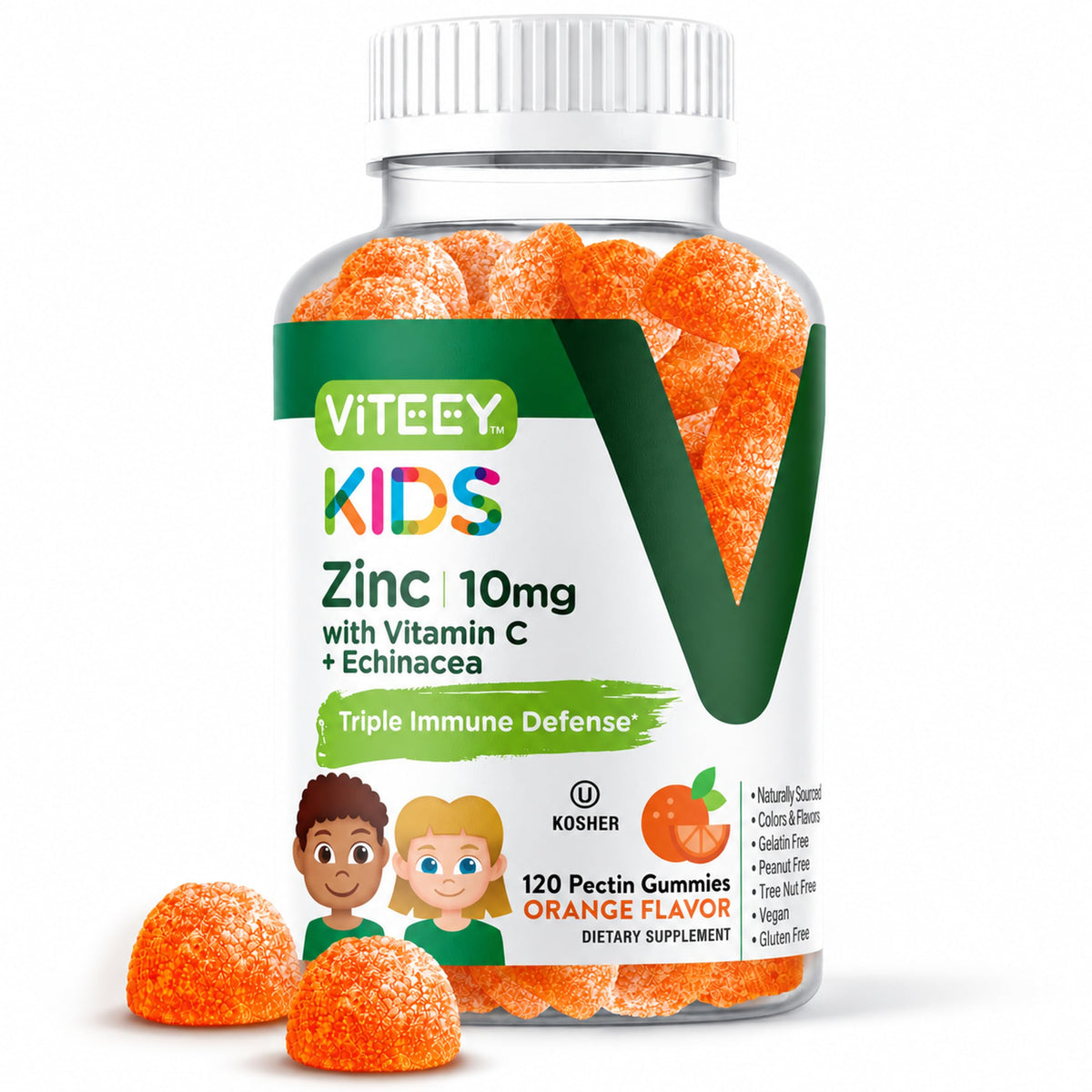 Viteey Zinc Gummies 10mg for Kids