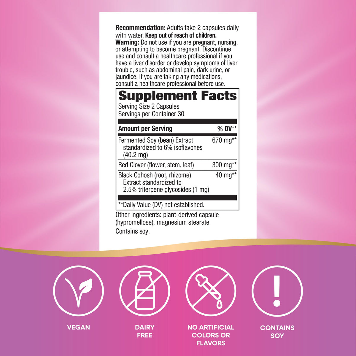 Nature's Way EstroSoy Menopause Support Black Cohosh - 60 Capsules - image 5