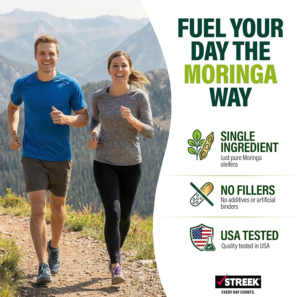 Streek Moringa Capsules Pure Leaf Powder - 60 Capsules - image 4