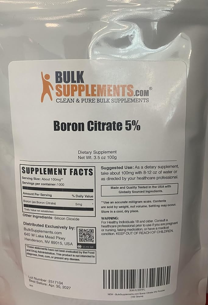 BulkSupplements.com Boron Citrate Powder 5mg