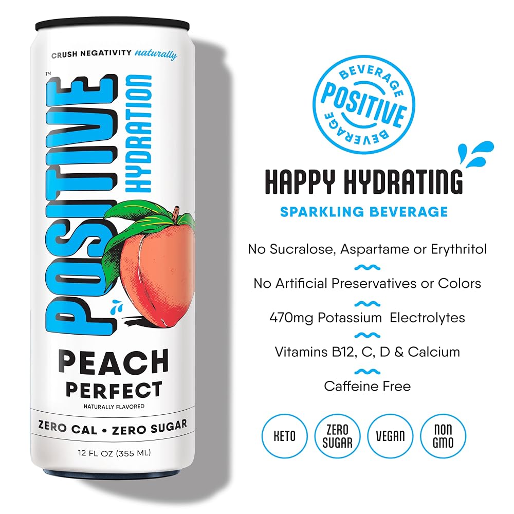 Positive Beverage Electrolyte Sparkling Water Immunity Support - 12 Cans - image 5