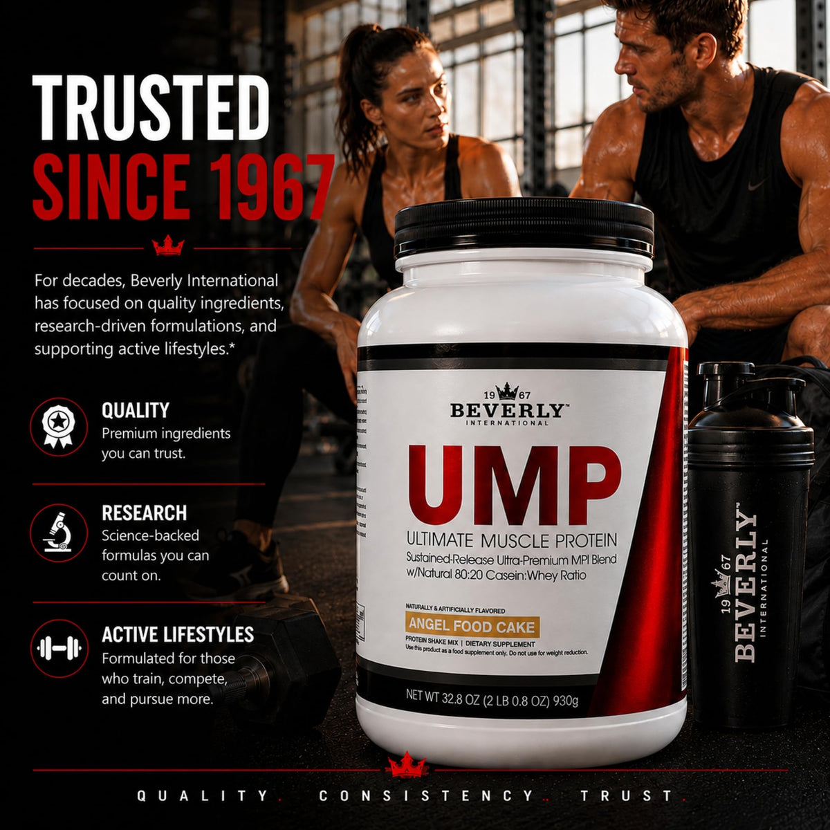 Beverly International UMP Protein Powder, Angel Food Cake - 32.8 oz - image 4