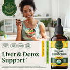 HERBAMAMA USDA Organic Dandelion Root Extract Liver Support - 4 oz - image 3