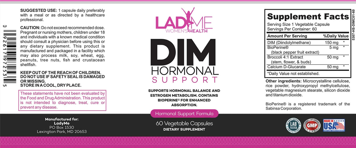 LadyMe DIM Supplement 150mg for Women Hormone Balance - 60 Capsules - image 7