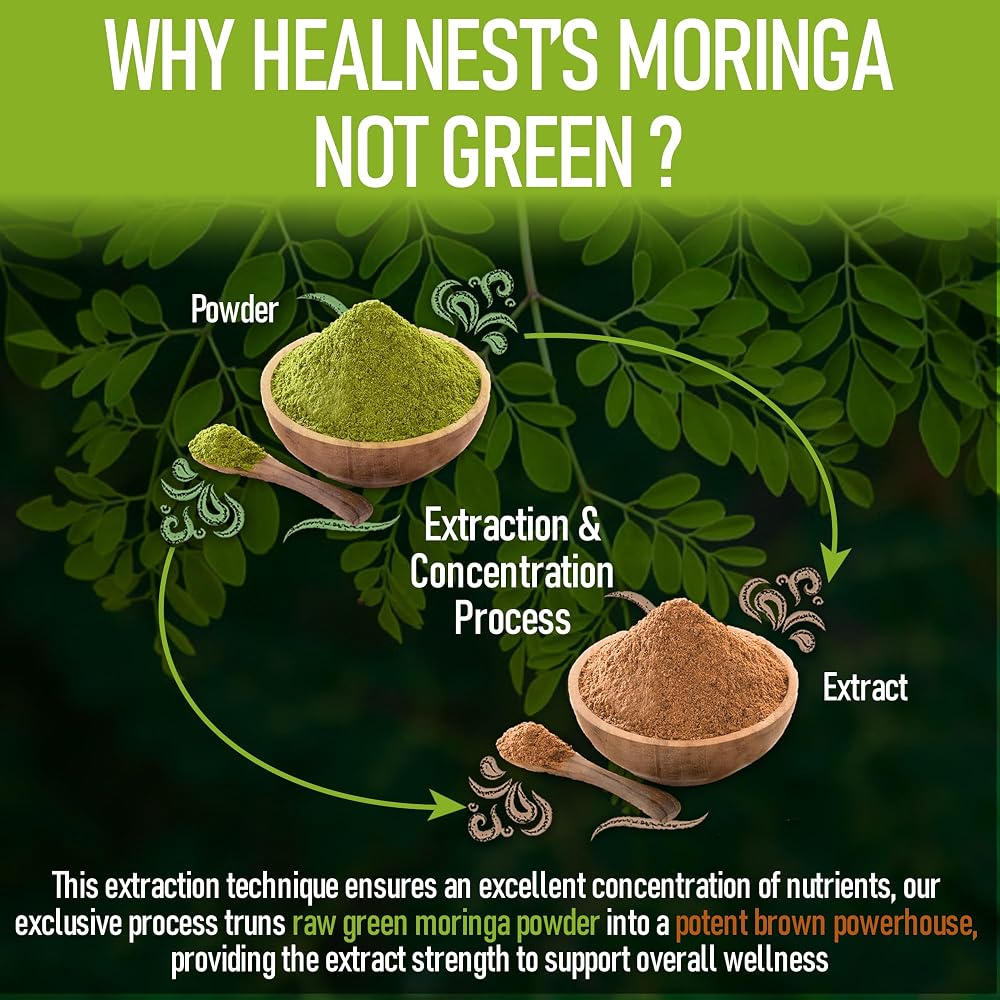 HEALNEST Pure Moringa Extract 20:1 Capsules - 120 Capsules - image 3