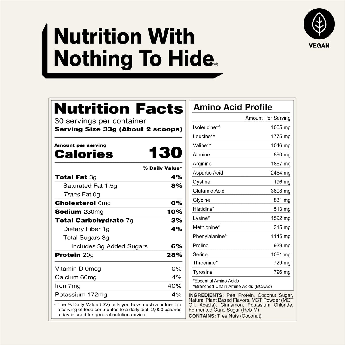Naked Shake - Protein Powder - Plant Based Protein Shake - 30 Servings