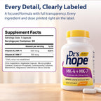Dr’s Hope Dr's Hope Vitamin K2 MK4 & MK7 Bone Support - 90 Capsules - image 2