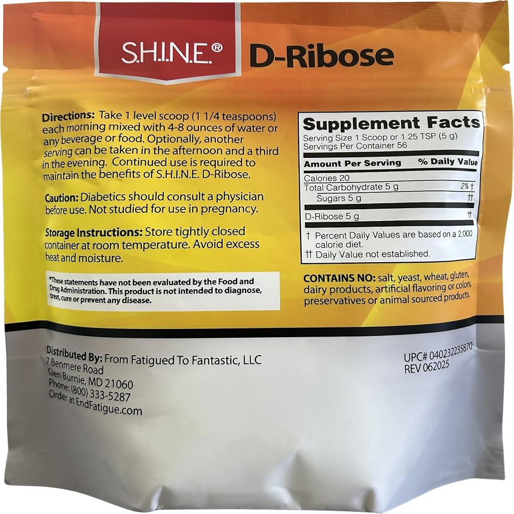 S.H.I.N.E. D-Ribose with Bioenergy Ribose Powder - 280g - image 3