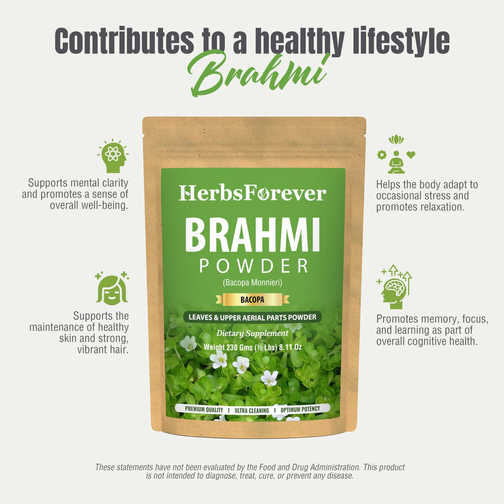 Herbsforever Brahmi Powder 100% Pure Bacopa Monnieri - 230g - image 6