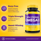 InnovixLabs Triple Strength Omega-3 Fish Oil 900 mg - 200 Softgels - image 2
