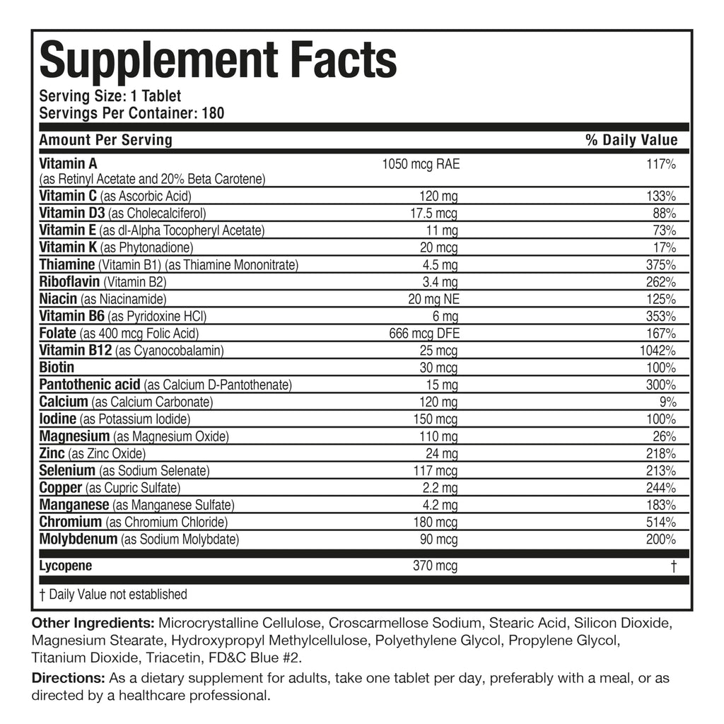 Bronson ONE Daily Mens 50+ Complete Multivitamin Multimineral