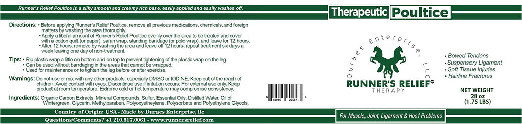 RUNNER'S RELIEF Therapeutic Poultice for Horses - 1.75 oz - image 6