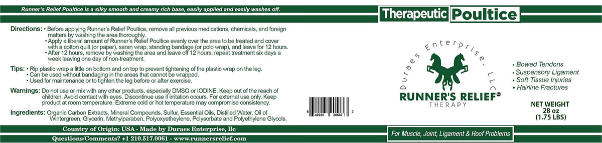 RUNNER'S RELIEF Therapeutic Poultice for Horses - 1.75 oz - image 6