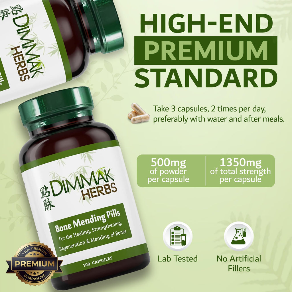 Dimmak Herbs Bone Mending Pills TCM Formula - 100 Capsules - image 5