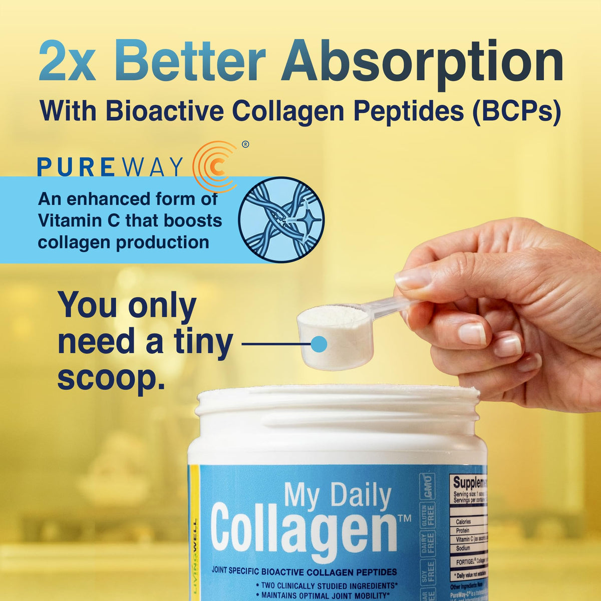 My Daily Collagen Hydrolyzed Type 1 & 3 Collagen Peptides Powder - 5.42 oz - image 4