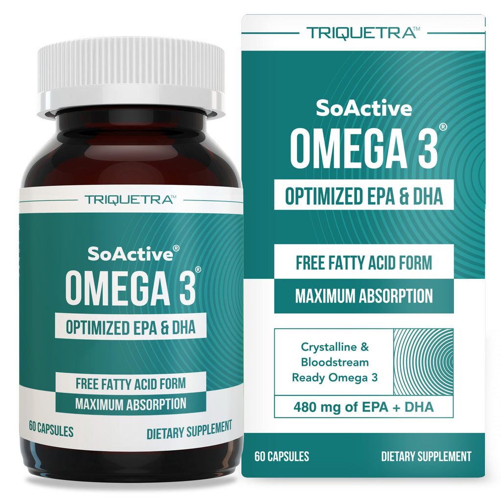 Triquetra Health SoActive Omega 3 EPA & DHA Supplement - 60 Capsules