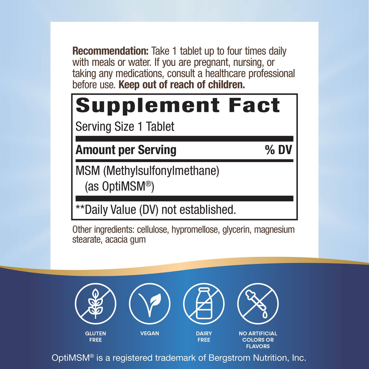 Nature's Way MSM 1000 mg Joint Health Supplement - 200 Tablets - image 2