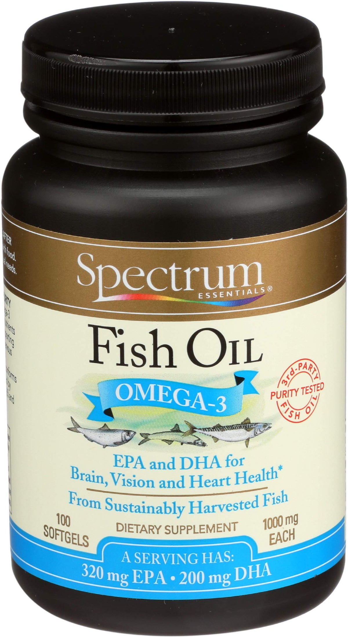 Spectrum Essentials Fish Oil Omega-3 1000 mg - 100 Softgels