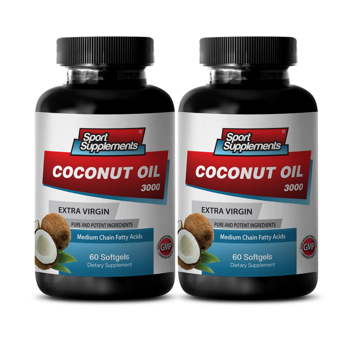 Sport Supplement Coconut Oil Fractionated 3000mg - 120 Softgels