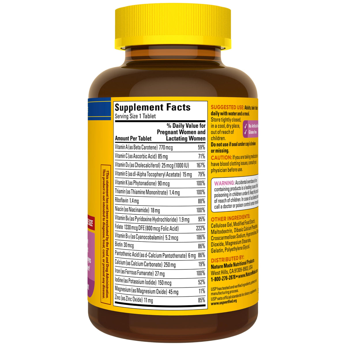 Nature Made Prenatal Multivitamin with Folic Acid - 250 Tablets - image 9