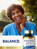 Carlyle Quercetin 500mg with Zinc - 100 Vegetarian Capsules - image 7