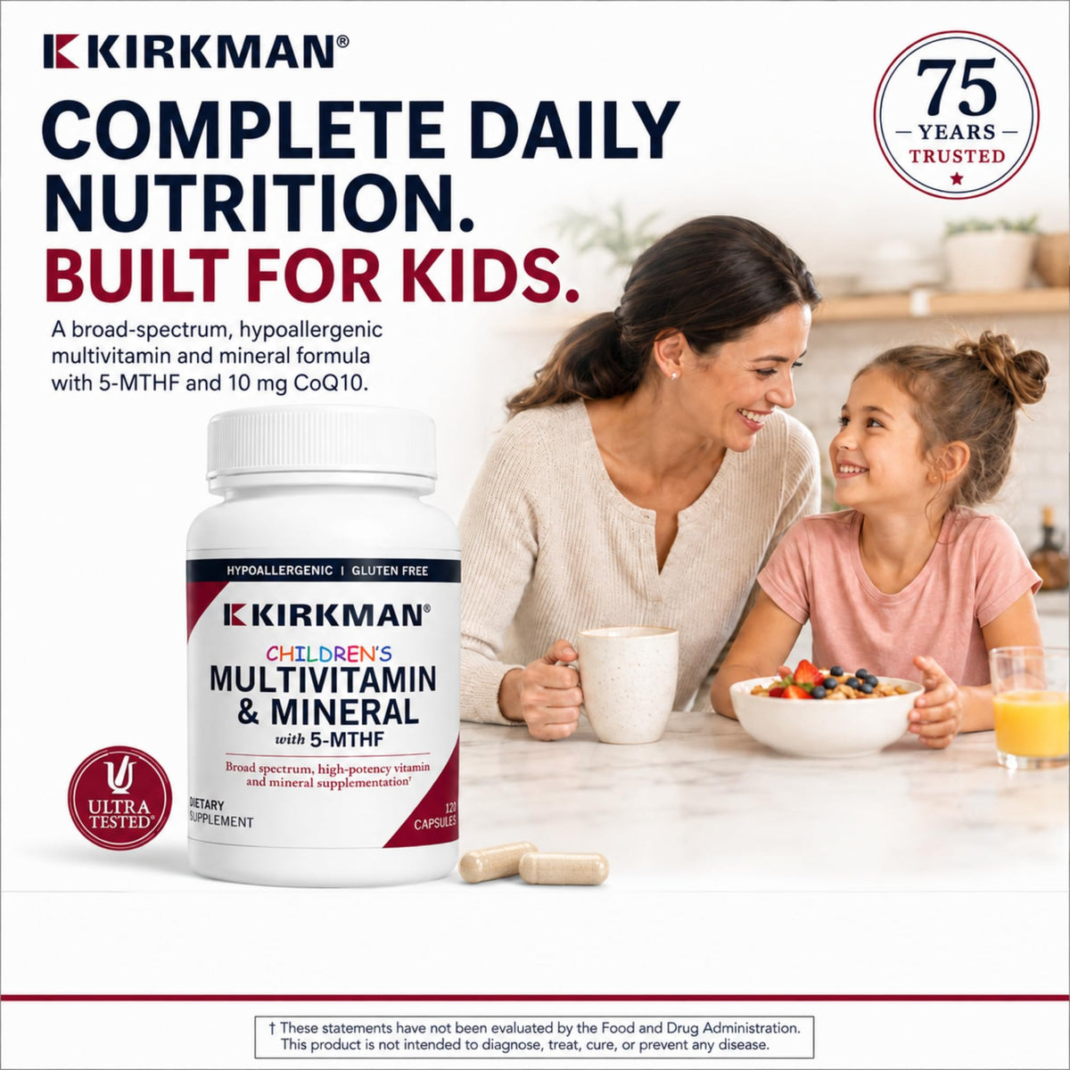 Kirkman Children's Multivitamin & Mineral with 5-MTHF - 120 Tablets - image 2