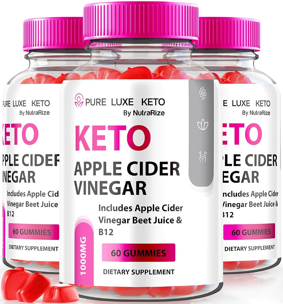 NutraRize Pure Luxe Keto ACV Gummies Apple Cider Vinegar - 180 Gummies
