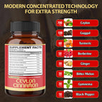 Agobi Ceylon Cinnamon with Berberine Supplement - 180 Capsules - image 2