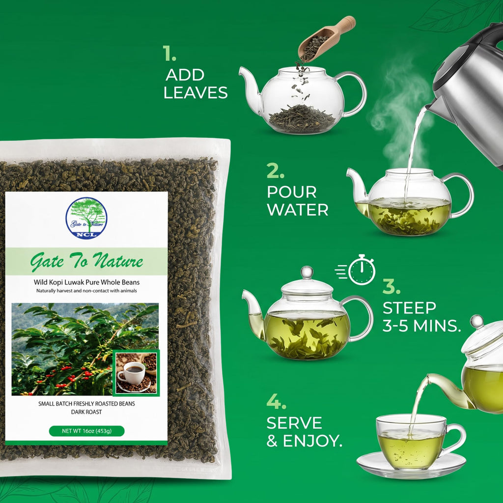 GATE TO NATURE NCL Loose Leaf Green Tea Vietnamese - 8oz - image 5