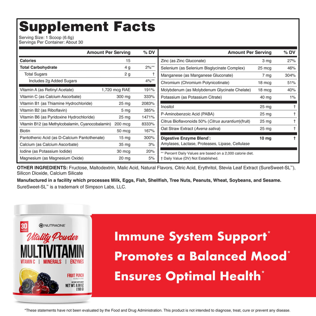NutraOne Vitality Vitamin Powder - 30 Servings - image 5