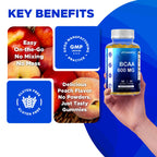 Vitamatic BCAA Gummies - Branch Chain Amino Acid Supplements - Peach
