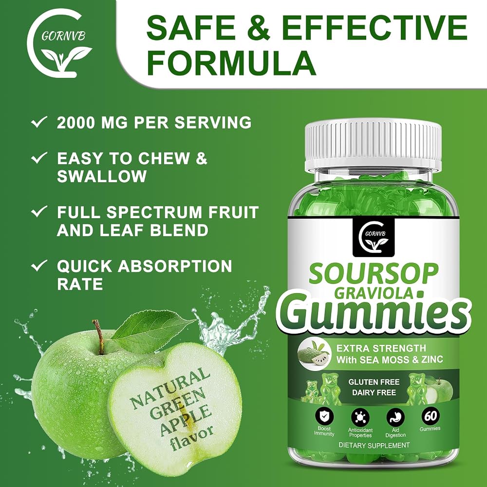 GORNVB Organic Soursop Graviola Gummies