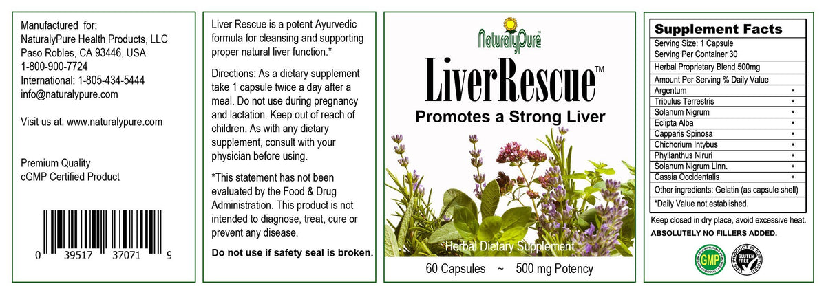 NaturalyPure LiverRescue Ayurvedic Liver Support - 60 Vegetarian Capsules - image 2