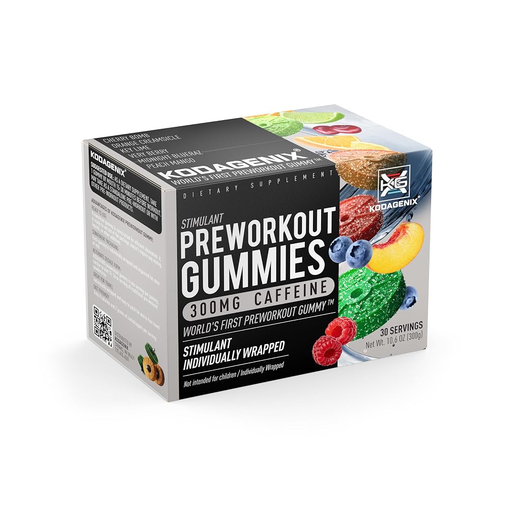 Kodagenix Pre Workout Gummies with Caffeine & L-Citrulline - 30 Servings