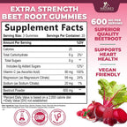 Nature's Nutrition Beet Root Gummies for Energy & Heart Health - 60 Gummies - image 2