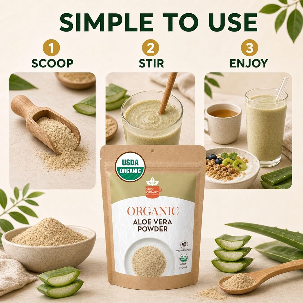 SPICY ORGANIC Organic Aloe Vera Powder - image 5