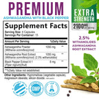 Nature's Strength Ashwagandha Supplements 1100mg - High-Absorption