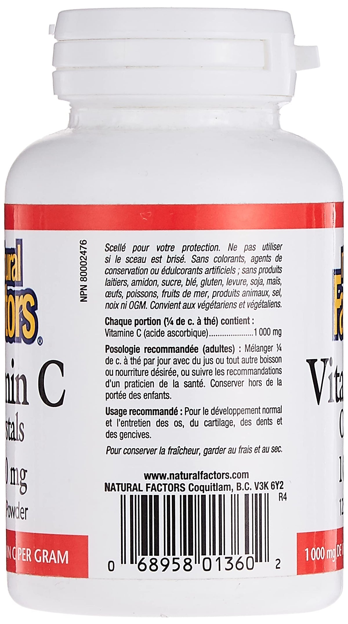 Natural Factors Vitamin C Crystals - 125 g - image 3