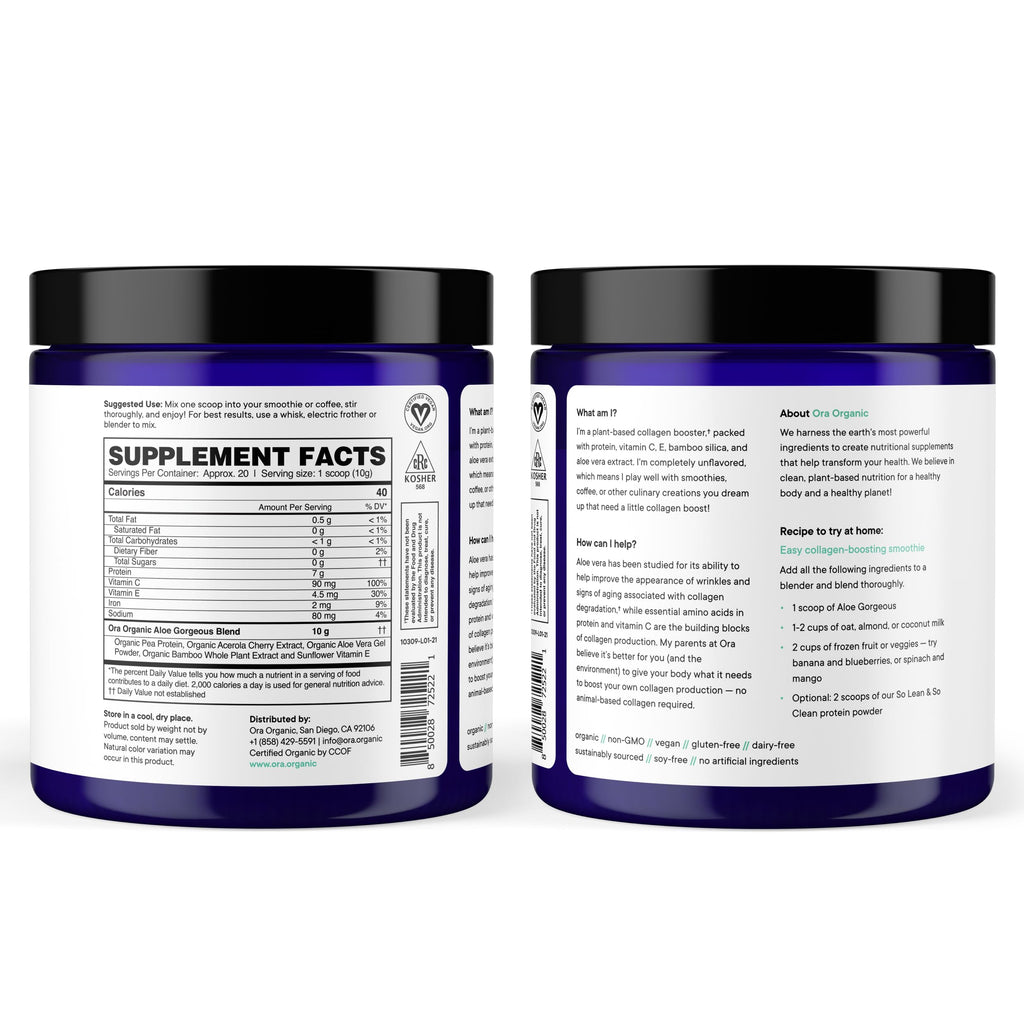 Ora Organic Vegan Collagen-Boosting Powder - Hair, Skin & Nails - 20 Servings - image 4