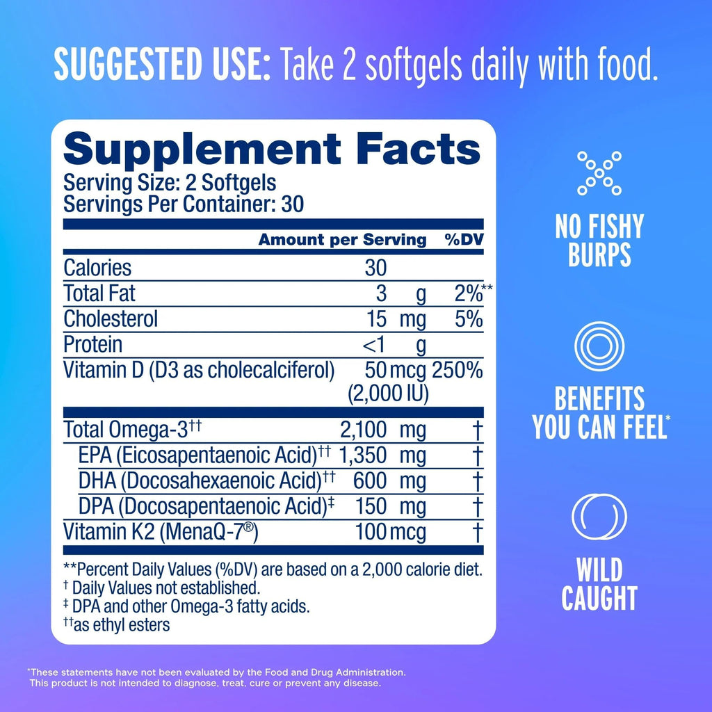 Oceanblue Professional Omega-3 2100 with Vitamin K2 and Vitamin D3
