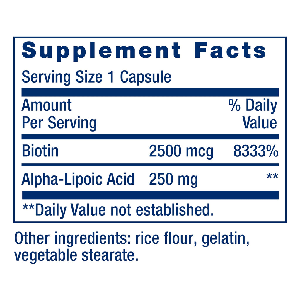 Life Extension Alpha-Lipoic Acid with Biotin - 60 Capsules - image 3