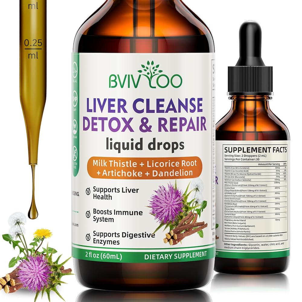 BVIVLOO Liver Cleanse Detox & Repair Liquid Drops