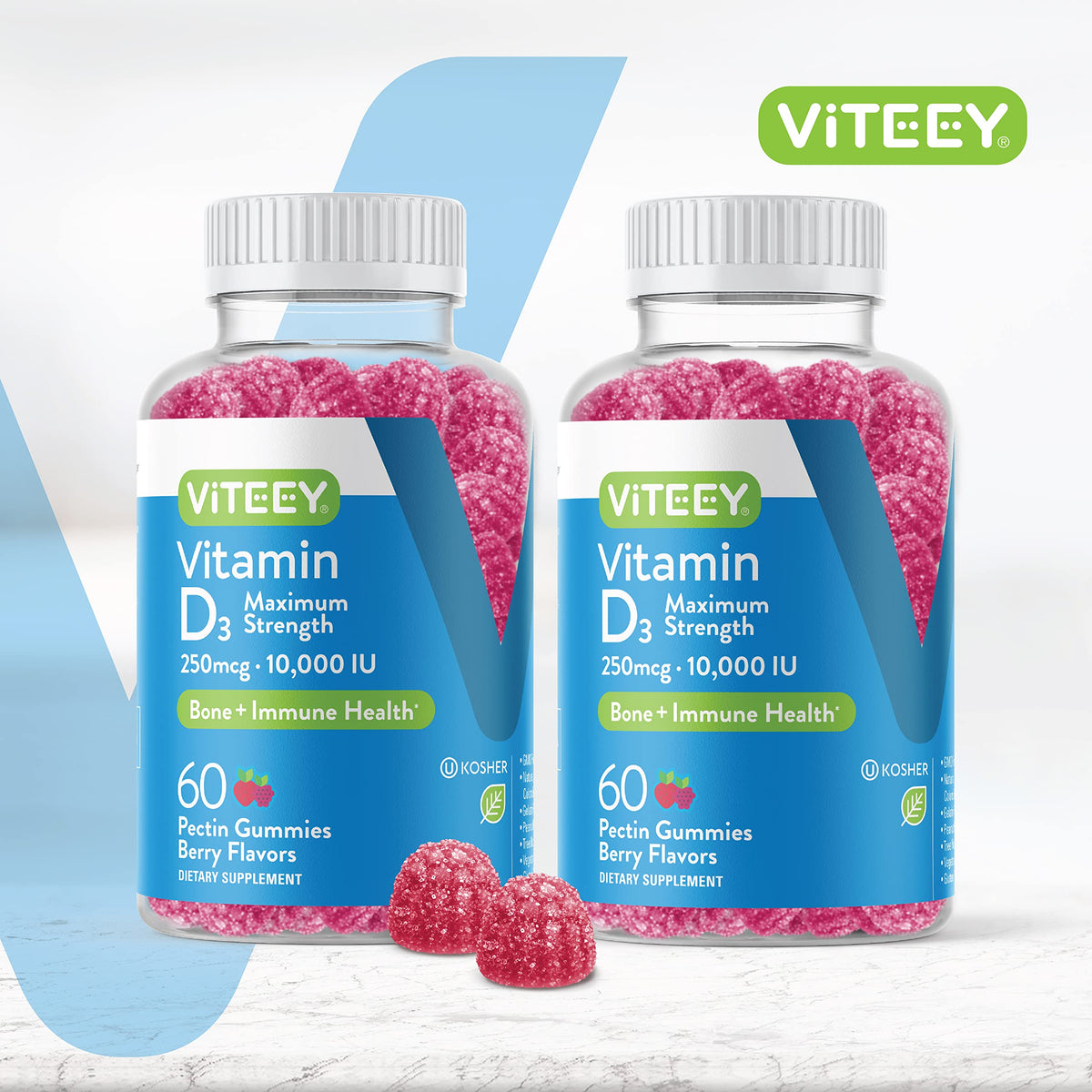Viteey Vitamin D3 Gummies for Adults & Teens - 10