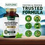 Built By Nature Magnesium Glycinate 1000mg Supplement