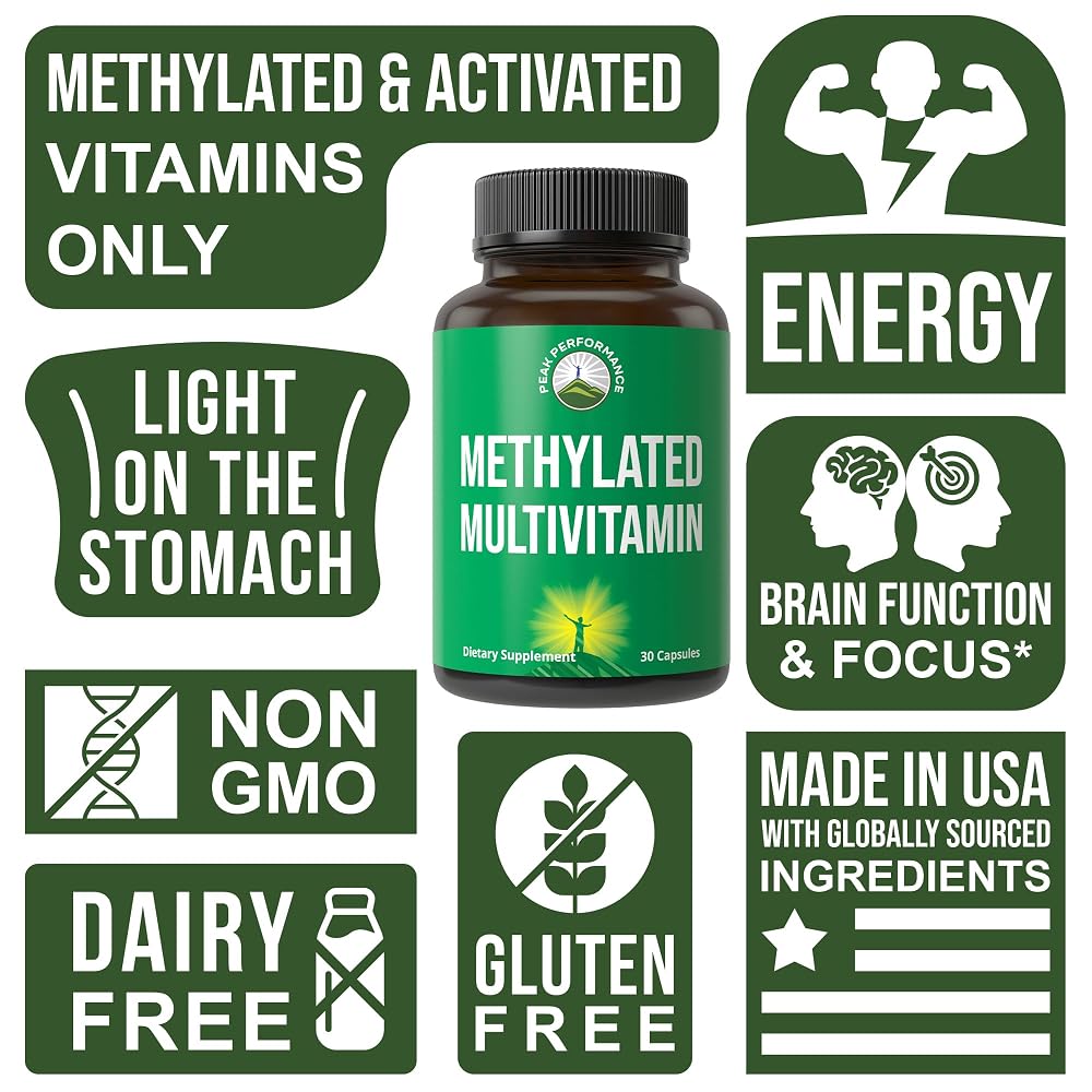 Peak Performance Methylated B Complex Multivitamin - 30 Capsules - image 3