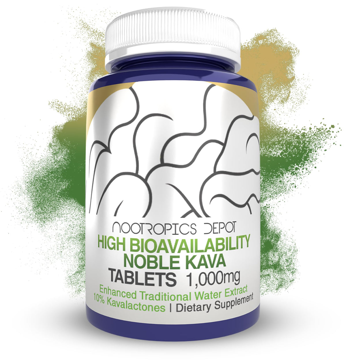 Nootropics Depot Noble Kava Tablets 1000mg - 30 Count