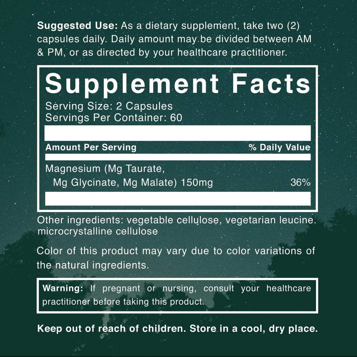Natural Rhythm Triple Calm Magnesium Complex 150mg - 240 Capsules - image 6